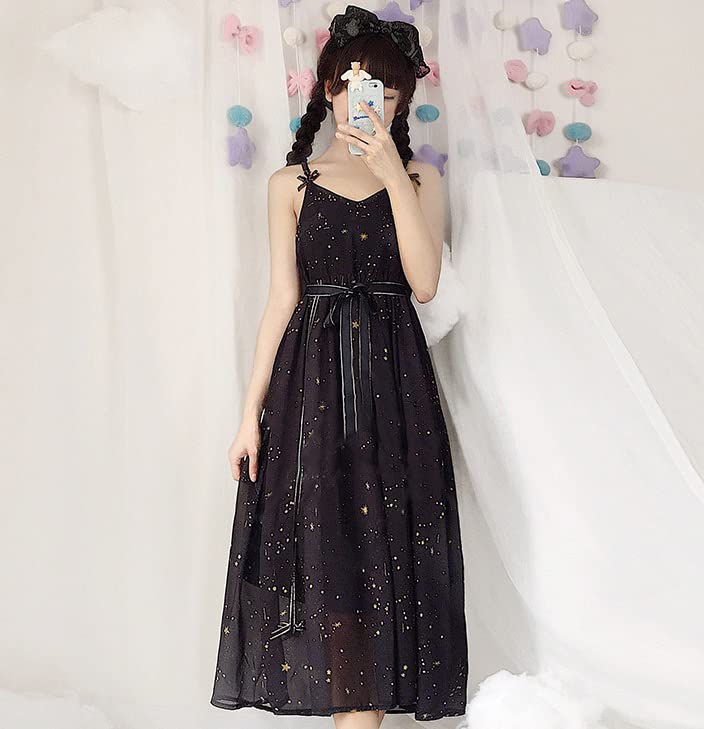Alice Gothic Starry Sky Dress and Cardigan Set [d. & Lolita] [d.Alice] (Black)