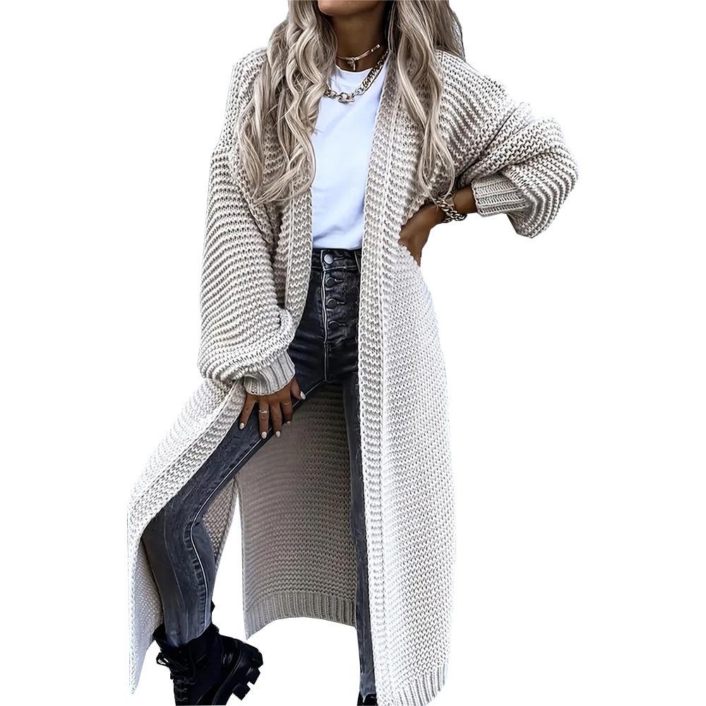 2025 Women's Solid Color Knit Cardigan - Warm Autumn/Winter Sweater