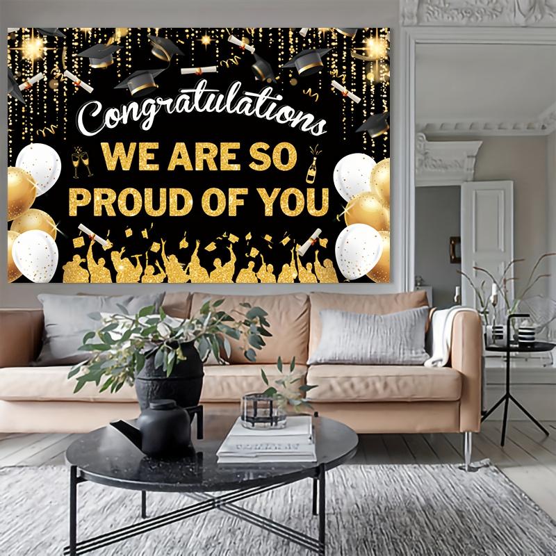 VIKAMA Gilded Congratulations Theme Decoration Tapestry School Family Celebration Atmosphere Decoration Background Cloth