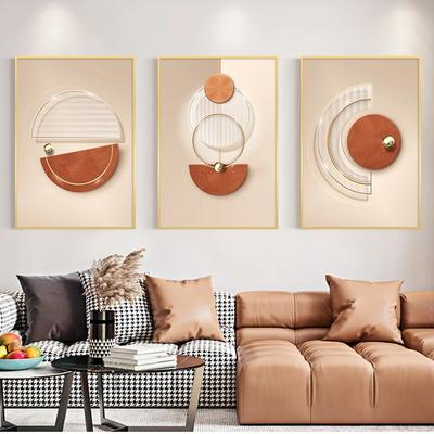Modern Abstrakt Geometrisch Golden Luxus Wandkunst Leinwand Malerei Poster Druck Bilder Wohnzimmer Schlafzimmer Innenraum Heimdekor