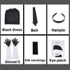 2B Neil cosplay costume, Neil Mechanical Era anime party full set role-playing performance dress set, black dress full set fancy party Halloween