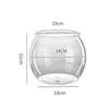 Durable Clear Plastic Goldfish Tank - Unbreakable, One-Piece Round Design for Living Rooms