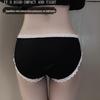 Women's Cute Bowknot Lace Mid-Waist Cotton Panties