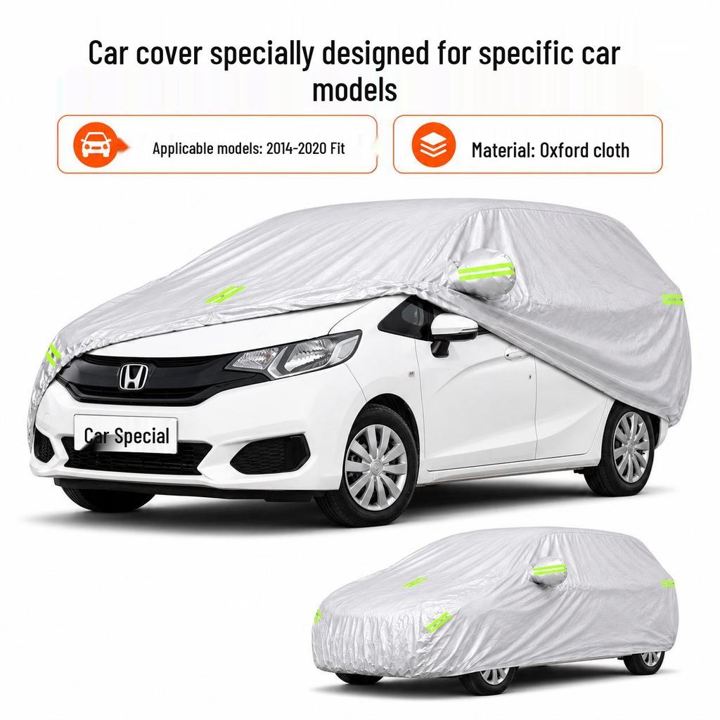 Honda Fit Car Cover: Waterproof, Heat Insulating, Sun-Protective, Universal All-Season Oxford Cloth Coat