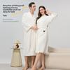 Koppel badjassen van badstof, Sterrenhotel Spa Dezelfde Stijl Lange Badjassen Unisex Zachte Loungewear Pyjama voor Mannen Vrouwen