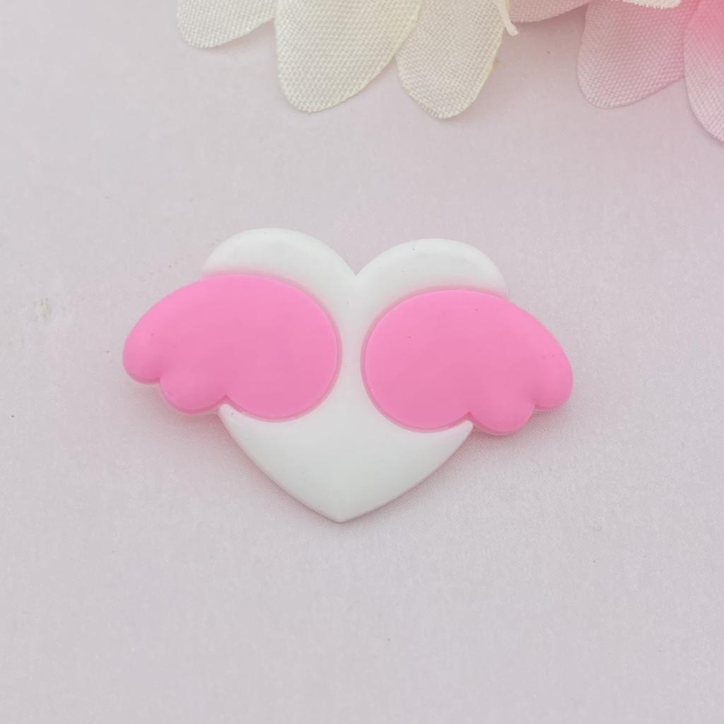 20pcs Cute Mini Cartoon Little Wings Of Love PVC Flexible Glue Flat Back DIY Scrapbook Embellishment Phone Craft Decoration