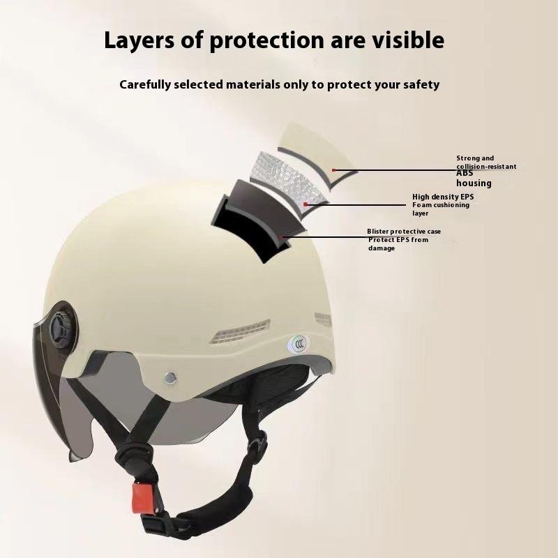 Electric Car Helmet Men and Women Summer Sun Protection Cute Light Drop Adjustable Battery Car Hat