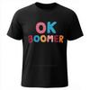 T-Shirts Herren Baumwolle Oberteile Ok Boomer T-Shirt Mann Kleidung Kleidung Für Männer Übergroßes T-Shirt Herren Koreanische Mode Mann Rundhals T-Shirt