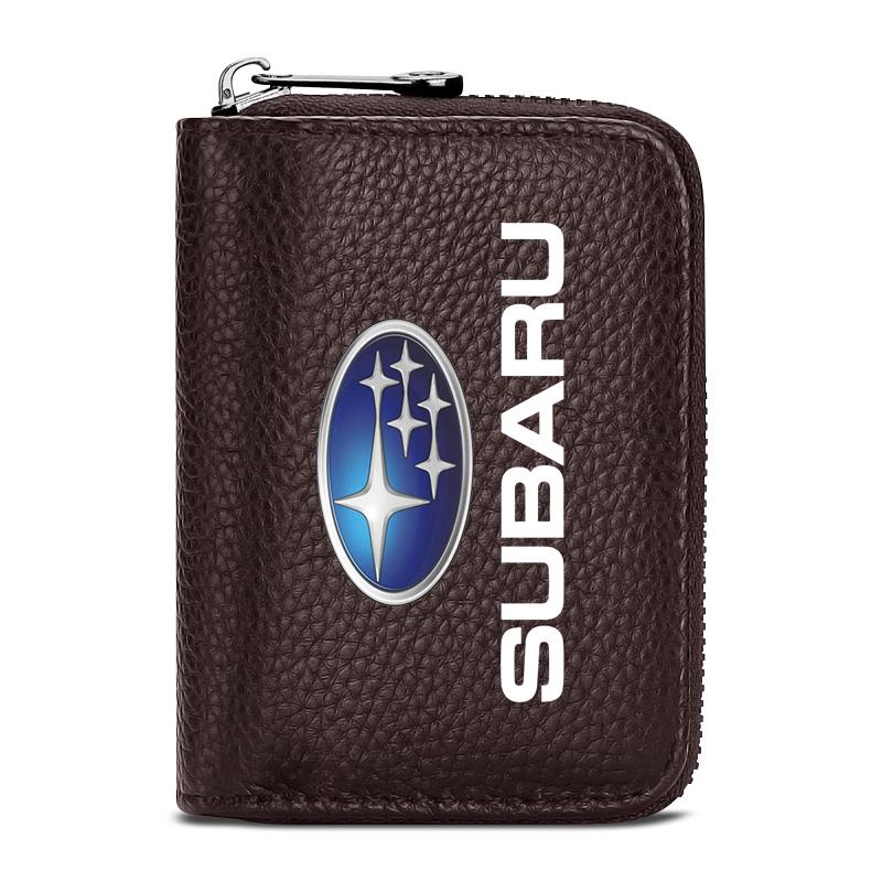 Portofel din Piele Naturală pentru Permis de Conducere Auto, Carte de Identitate, Card Bancar Pentru Subaru Forester Impreza Outback Legacy Tribecacar WRC XV