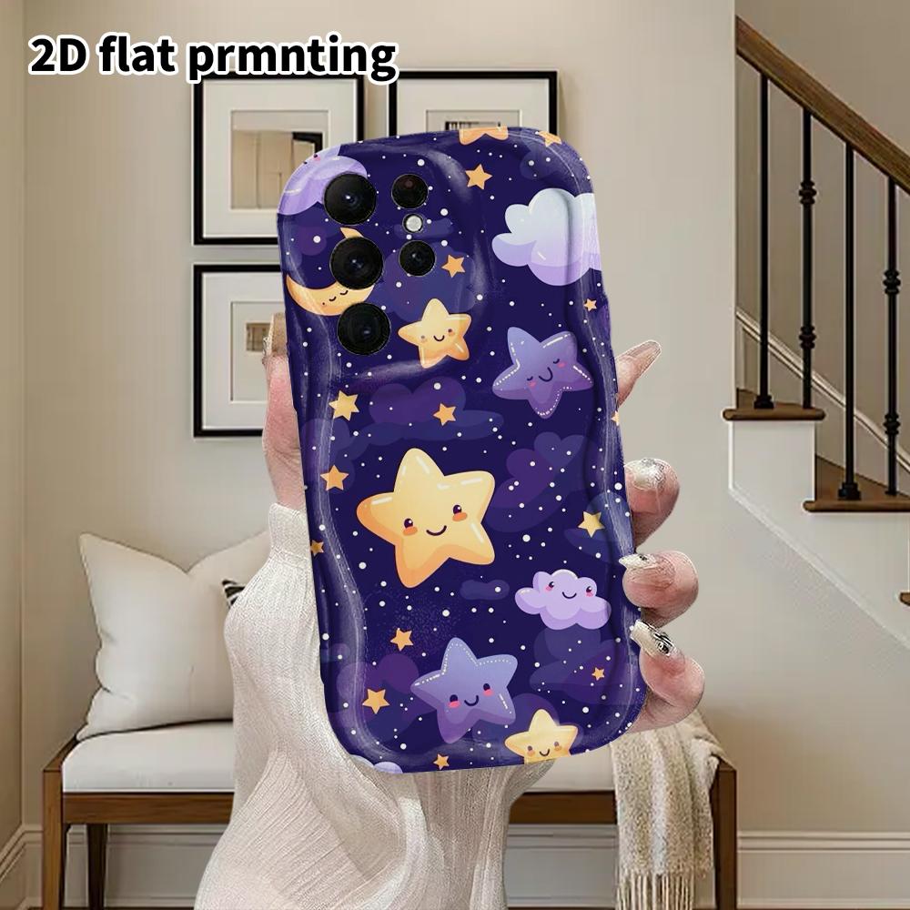 Phone Case: 2D Flat Samsung Galaxy A34 A35 M05 M06 S20 S22 S21 FE Plus 5G Protective Case, Couples Style, Healing Starry Sky, Christmas and Halloween 