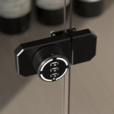 Cabinet 3 Digit Combination Lock Glass Door Security Lock Lockable Hasp Lock for Cabinets Barn Door Closet Box