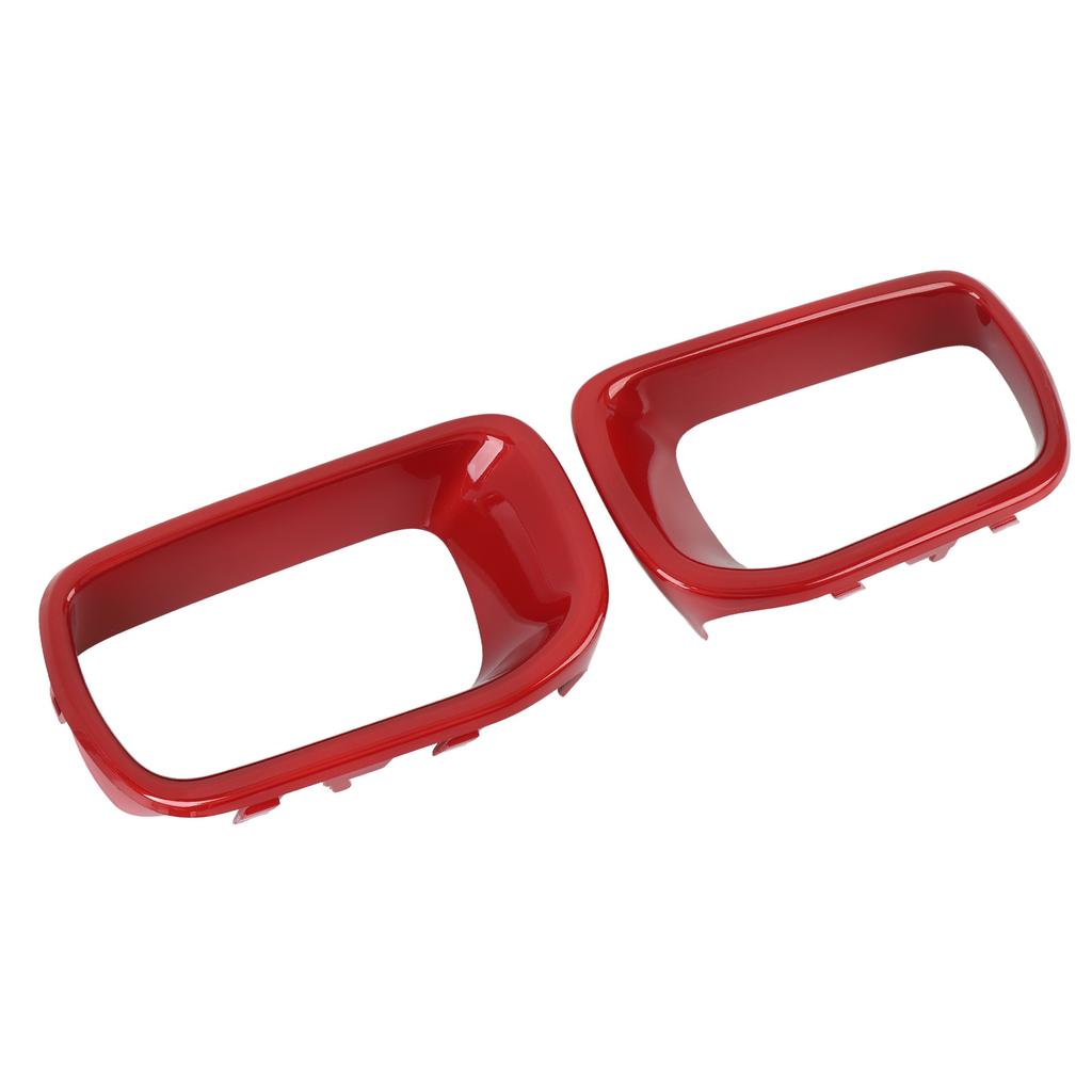 2Pcs Front Bumper Grille Guard 51117337810 Red Car Bumper Cover Front Air Duct Frame for F55 F56 F57 2014 to 2021