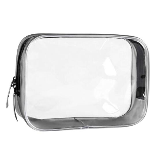 Transparent PVC Waterproof Travel Cosmetic Storage Makeup Wash Bag Zipper Pouch