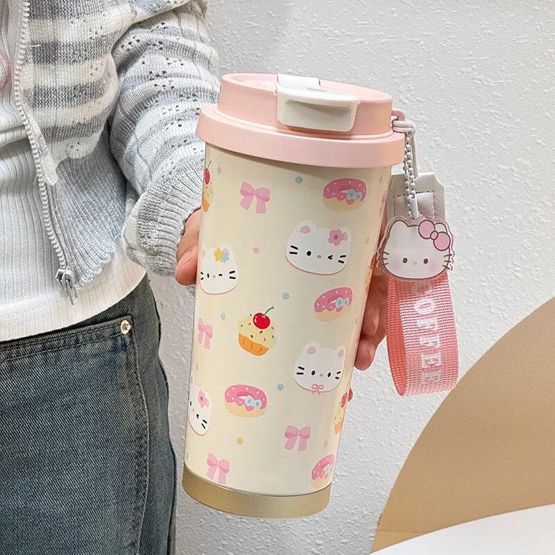 Changqi 316 Edelstahl Isolierter Trinkbecher mit Strohhalm für Schüler - 2er-Pack