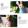 Resin Rabbit Figurine Anti-fading Fashion Cute Little Statue Plant Pot Decoration