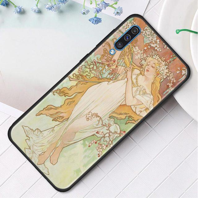 

Чехол для Samsung Galaxy A50 A70 A10 A20e A30 A40 A20s A10s A10e A80 A90 A60 A30s, чехол в виде ракушки, художественный постер, Альфонс Муха, тонкий For Samsung A20e