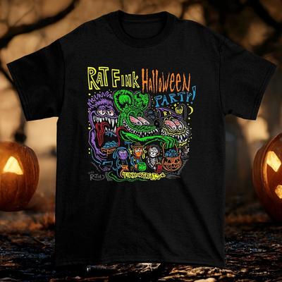 Ed Roth Rat Fink Halloween Party Black All Size Shirt VC1325