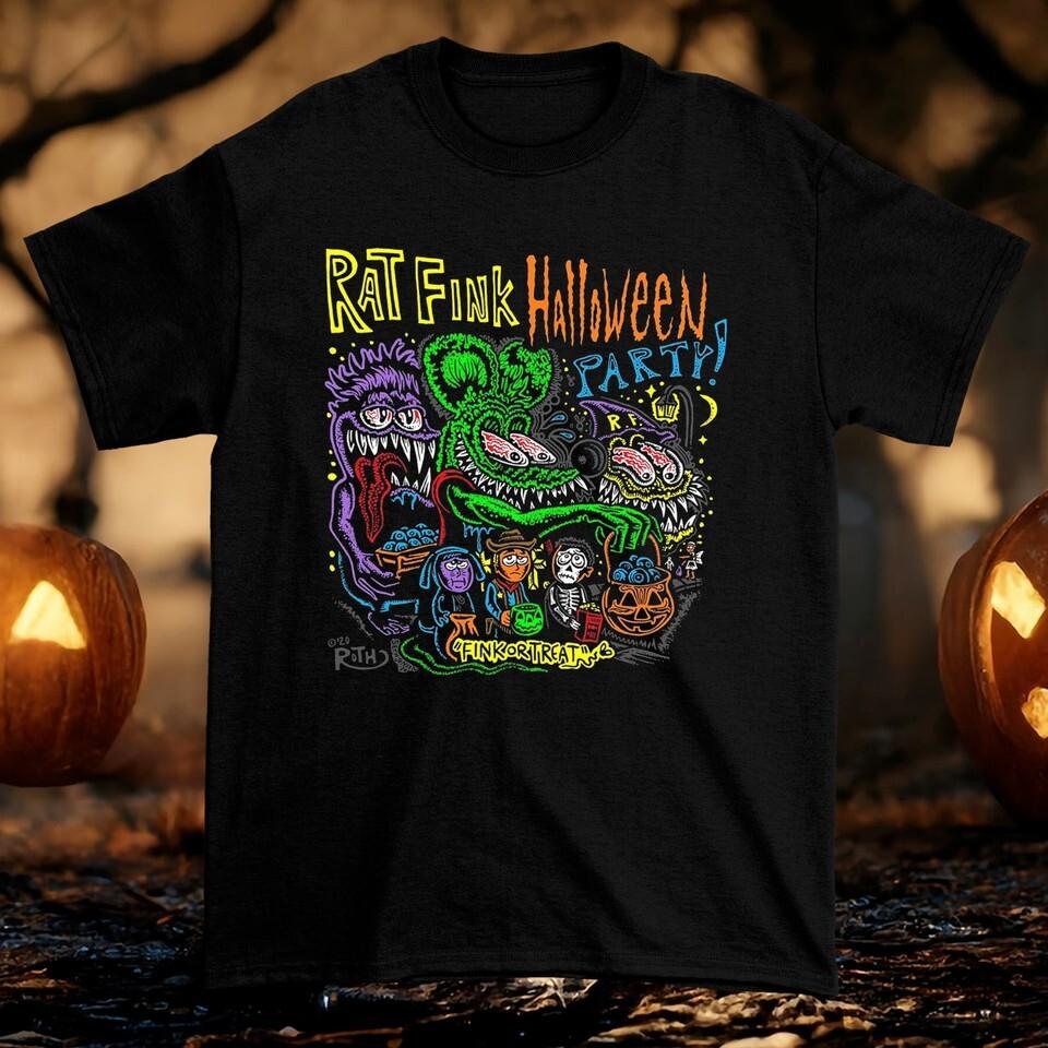 

Эд Рот Крыса Финк Хэллоуин Вечеринка Черная Футболка Все Размеры VC1325 4XL