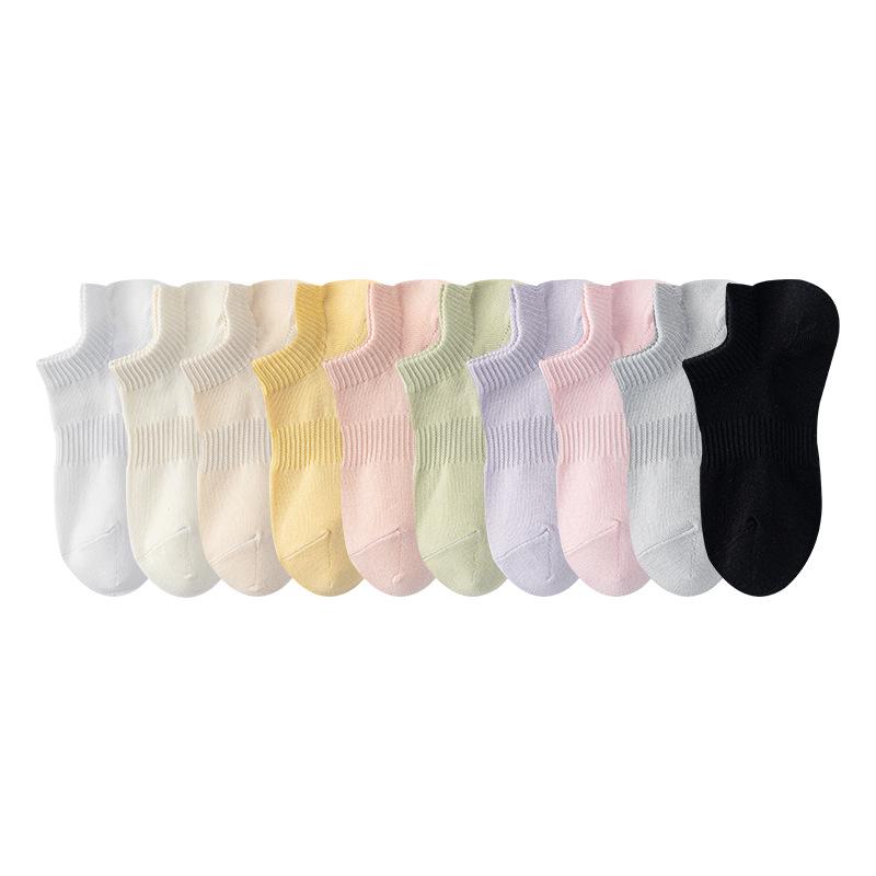 Women's Non-Slip Cotton Low-Cut Invisible Socks - Spring/Summer Thin, Anti-Pilling Short Socks