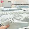 Jieliya Bestickte Gewaschene Baumwolle Sommerquilt-Set