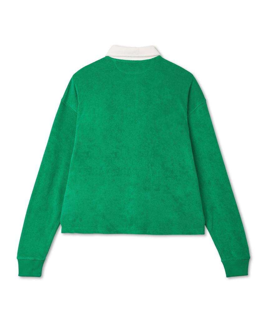 POLO RALPH LAUREN W Crop Terry Rugby Shirt - Green