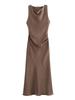 Satin Long Dresses for Women 2026 Summer Slip Midi Dress Woman Sexy Evening Party Dress Sleeveless Female Elegant Dresses