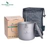 Titanium Travel Mug With Foldable Handle Carabiner Loop 1100ml Insulated Coffee Cup Camping Hiking Outdoor Use