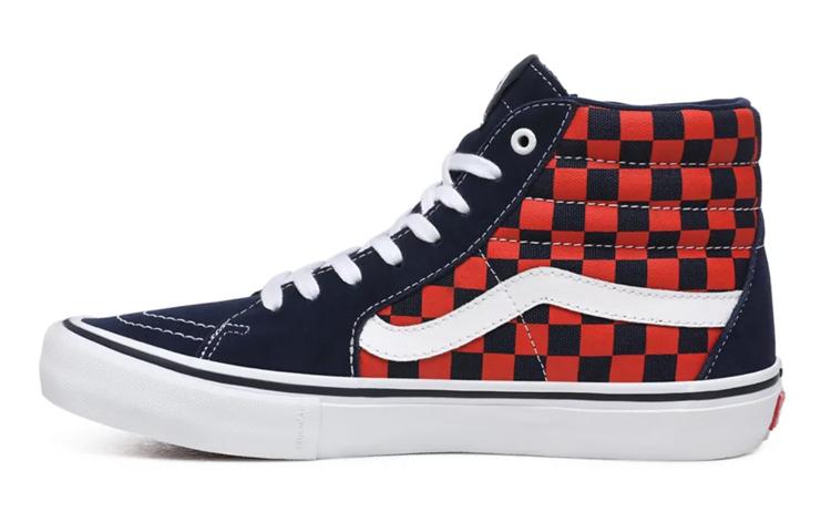 Vans SK8 Hi Pro Клетка - Темно-синий Оранжевый VN000VHGW7E 35