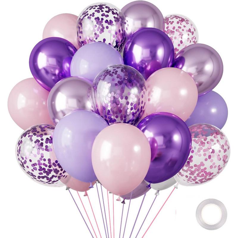 Metal Sequin Balloon Set - 30 Colorful Holiday Party Decorations