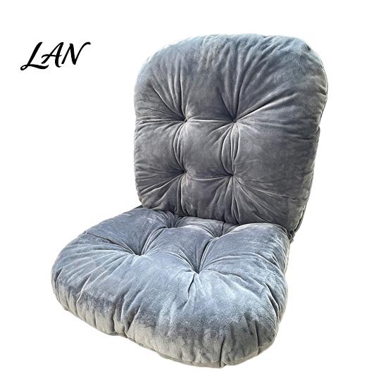 Thickened Chair Cushion for Home with Back Support, Cozy Plush Seat Washable Pad Ties, Soft Warm Office Dining Chairs Lumbar Support Pillow