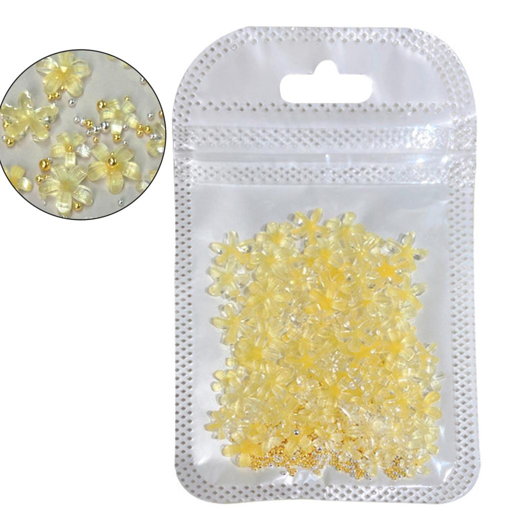 White Pink Flower Nail Charms 3D Flower Nails Art Charms Manicure Supplies DIY Nail Decorations for Acrylic Nails
