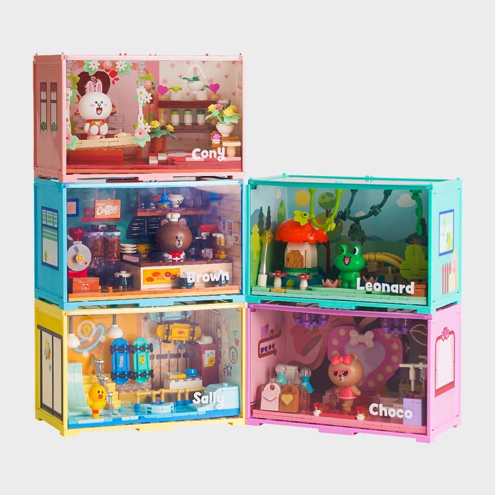

LINE FRIENDS Collectible Building Blocks Set Sally Skateshop