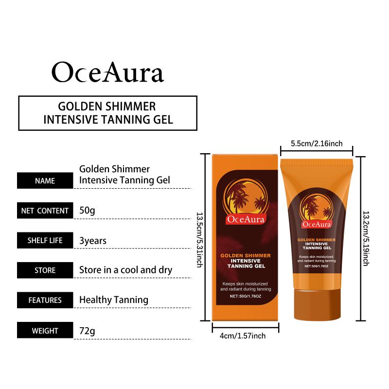 Oceaura Tanning Gel Hydrating Lightweight Fast Absorbing Bronzing Gel Moisturizing Sunless Tan Enhancer For Face Body