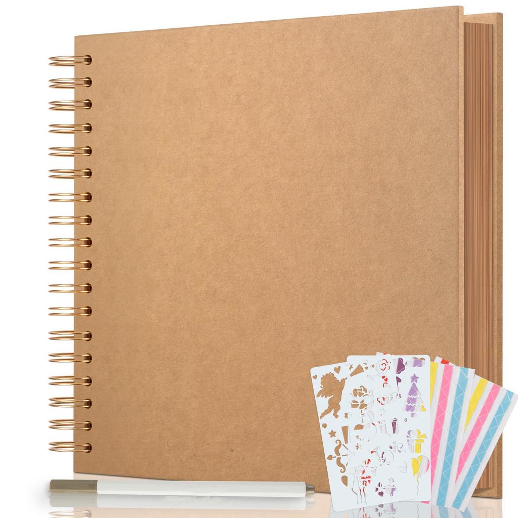 AIOR Scrapbook Handmade Photo Portable and 40 80 X Clipping Memory DIY Photo Baby Photo Graduation Wedding Celebration Gift Album, Album, Durable,