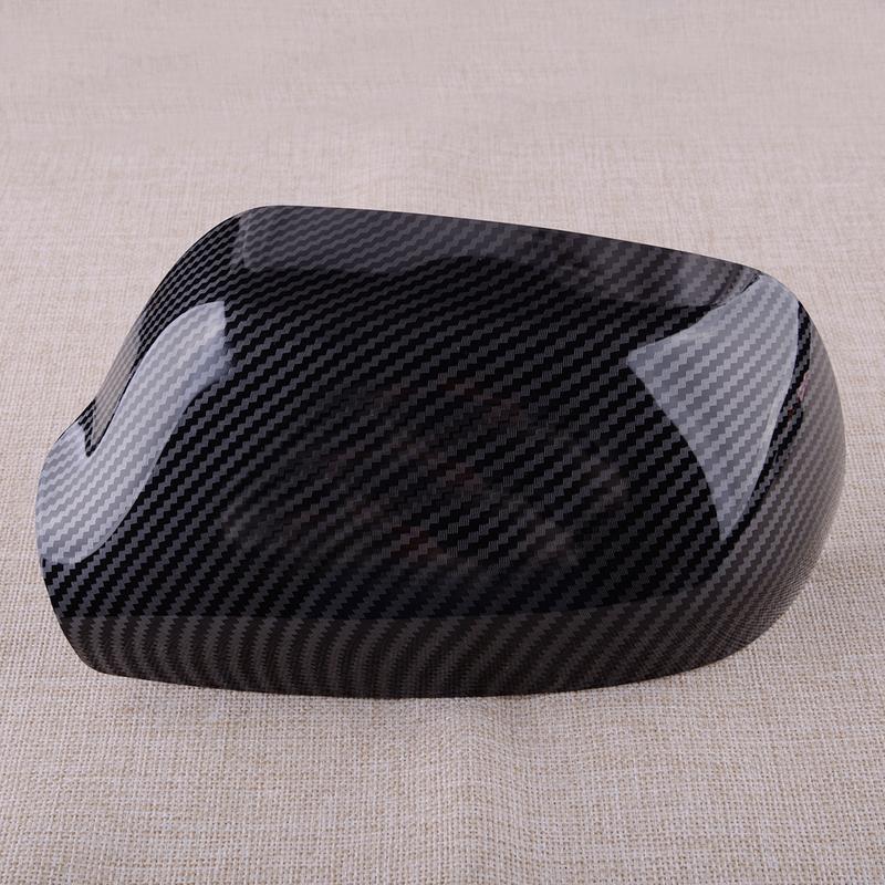 1 Pair Car Rearview Side Mirror Cover Cap Trim Fit for Mazda 3 2006 2007 2008 2009 2010 2011 2012 Black Carbon Fiber Style ABS