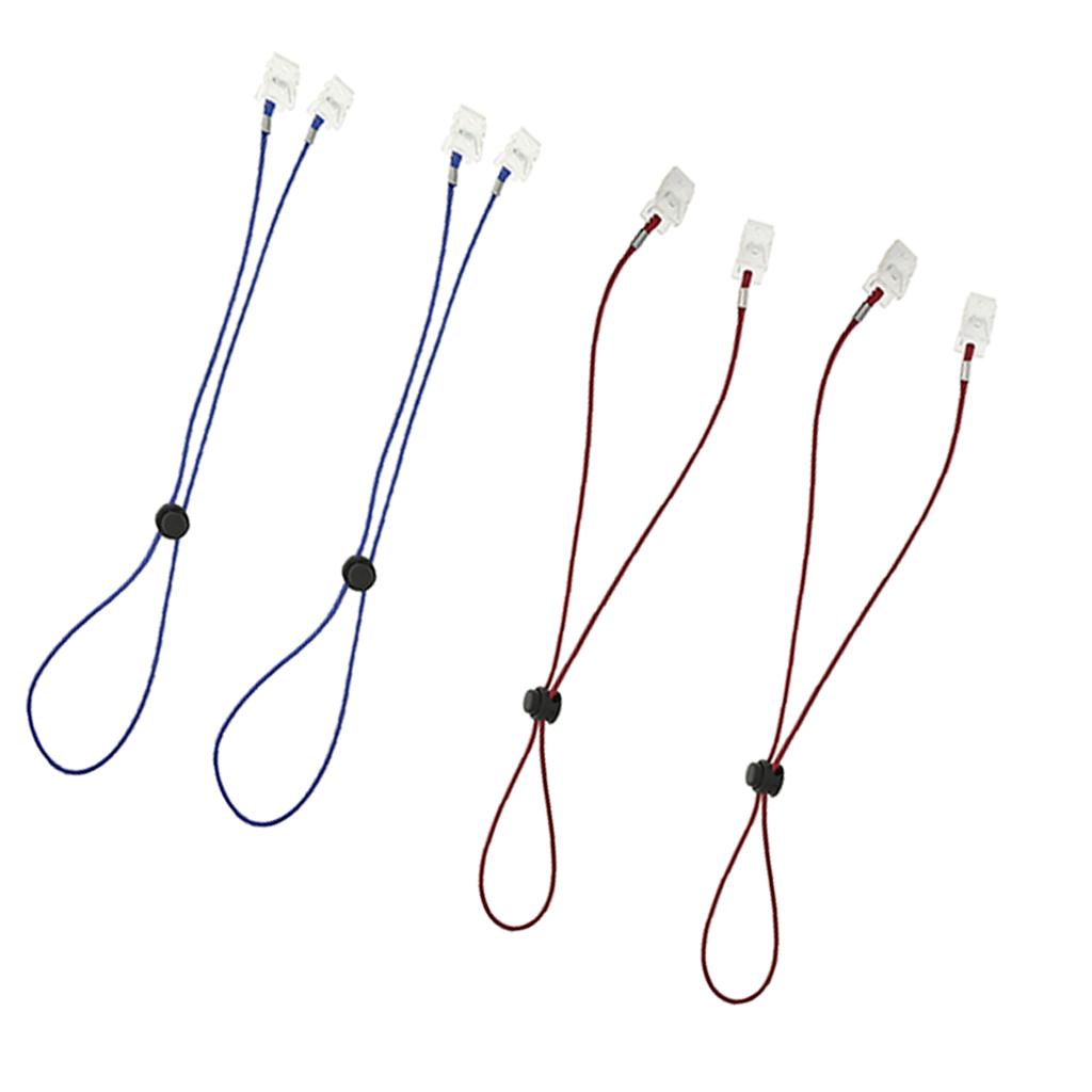Flexible Napkin Chains, Neck , Holder for Elderly Kids, Adjustable (4 Pack)