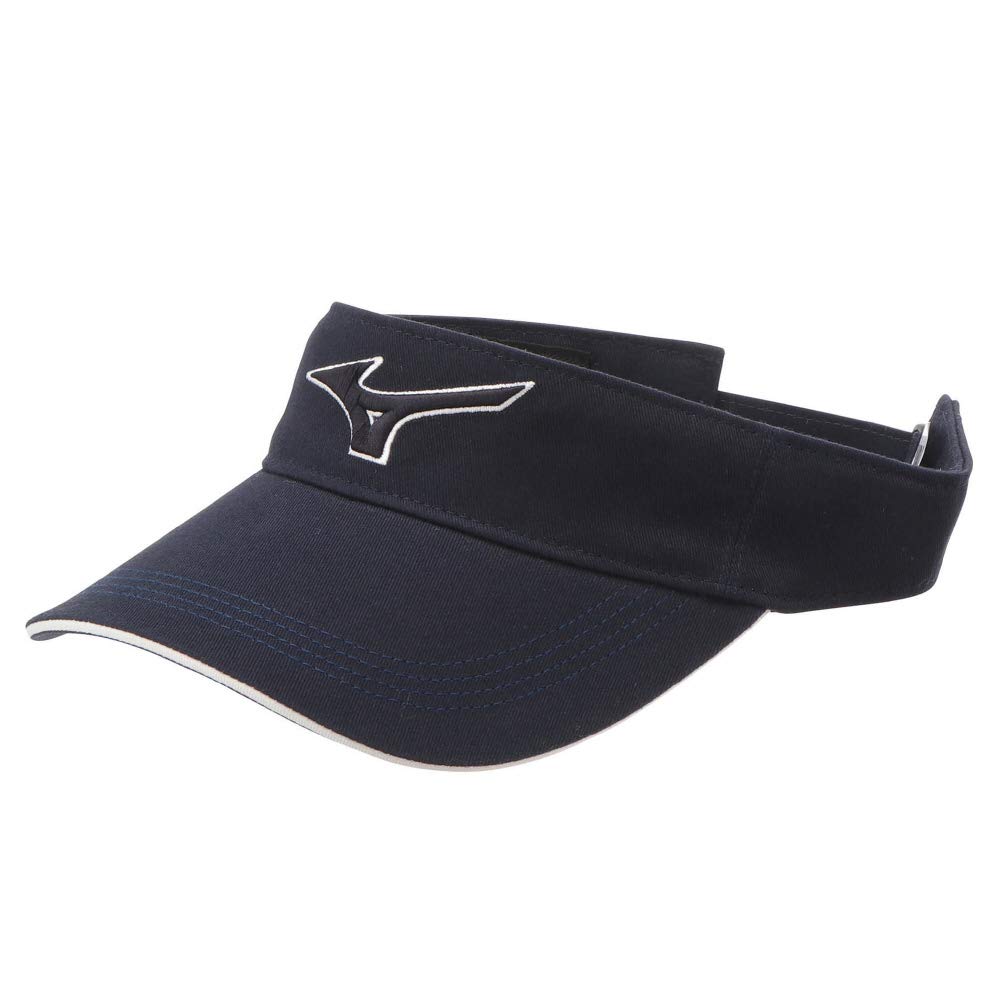 

Mizuno Basic Cotton Twill Visor Golf Deep One Size Fits All Men s Wear, 52MW1A25, Navy, (56-60cm)