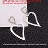 Heart Drop Earrings for Women Hollow Geometric Statement Pendants Hanging Earrings Uneven Alloy Dangle Earrings Boucle D'oreille