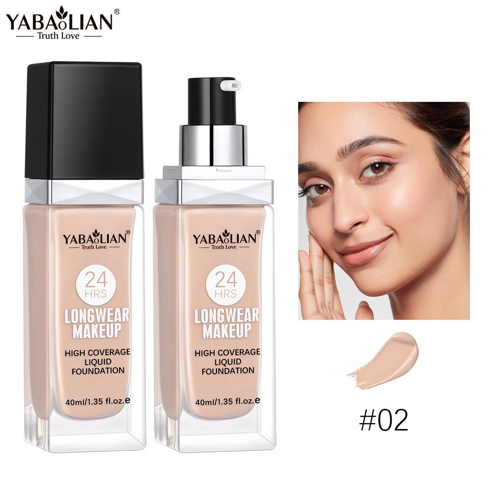 

Стойкая увлажняющая матовая жидкая тональная основа для лица Полное покрытие Консилер Отбеливание Контроль жирности База для макияжа лица