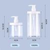 1pc 500/1000ml Large Mouth Press Dispenser Bottle Transparent Shampoo Shower Gel Liquid Container PET Refillable Bottles
