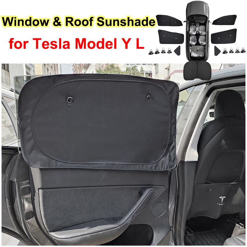 for Tesla Model YL 2026 2025 Sun Roof Shade Front Rear Window Sunshade Anti-UV Shading Cover Visor Protector Kids