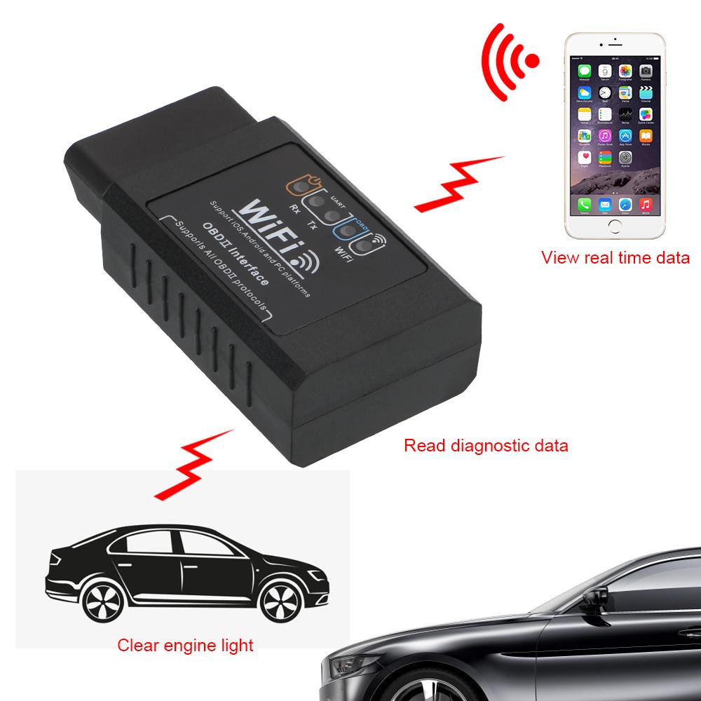 Automotive Diagnostic Scanner for iOS & Android OBD2 Car Detector ELM327 WIFI Check Engine Light Diagnostic Tool OBDII Scan Tool