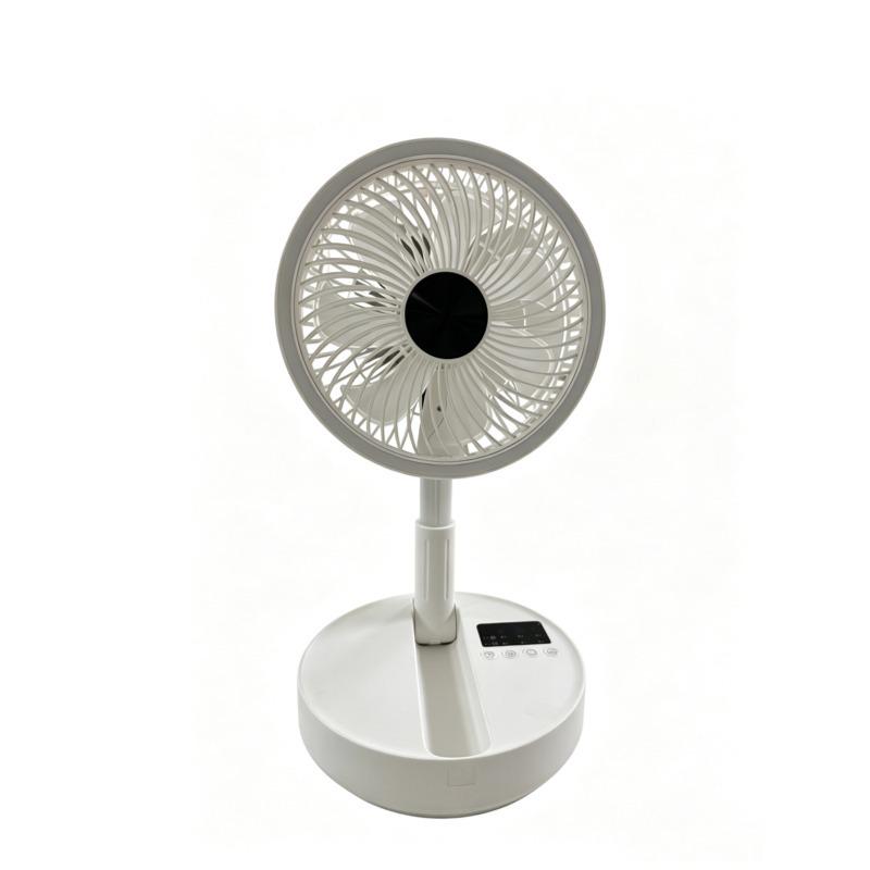 Portable Telescopic Oscillating Fan with Remote, USB Rechargeable, Floor & Desktop Use