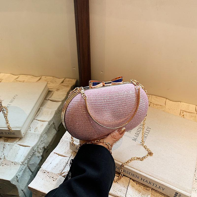 Summer High-end Niche Design Chain Crossbody Small Bag Women's 2025 New Trendy Handbag Silver Banquet Bag