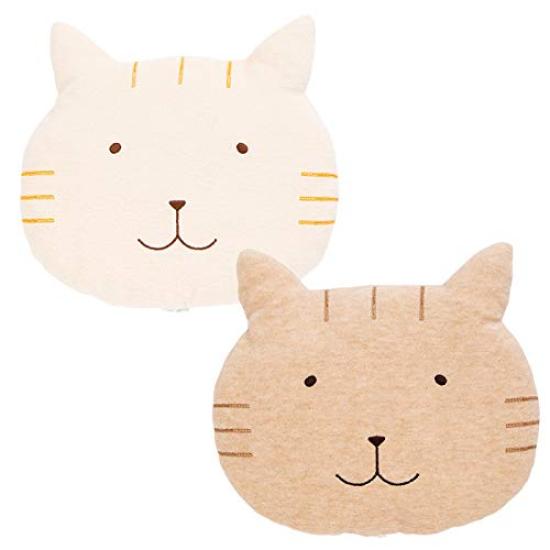 Ompkins BABY Organic Cotton Cat Hug Pillow Made In Japan Y-1291 100% [Kitty Series] (Natural)