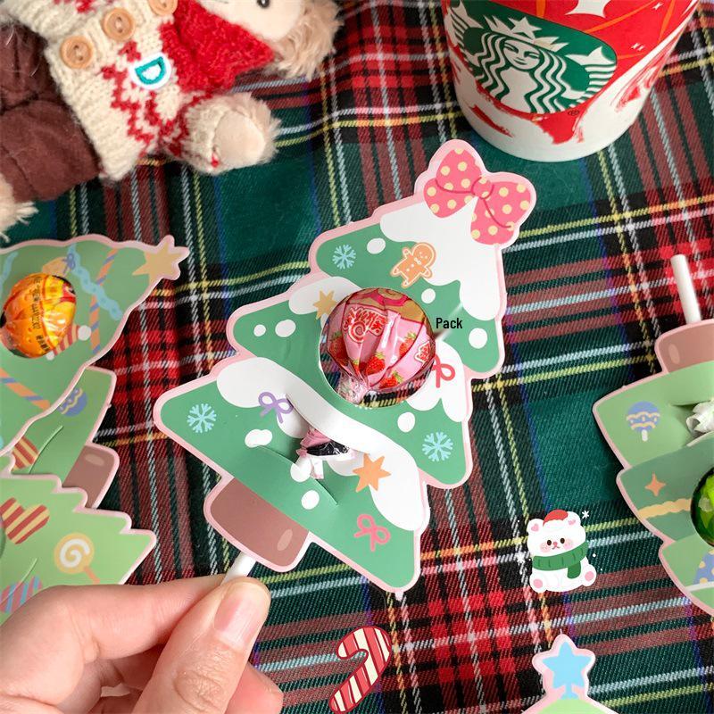 Inspirationskarte mit Weihnachtslutscher und ermutigender Segensbotschaft