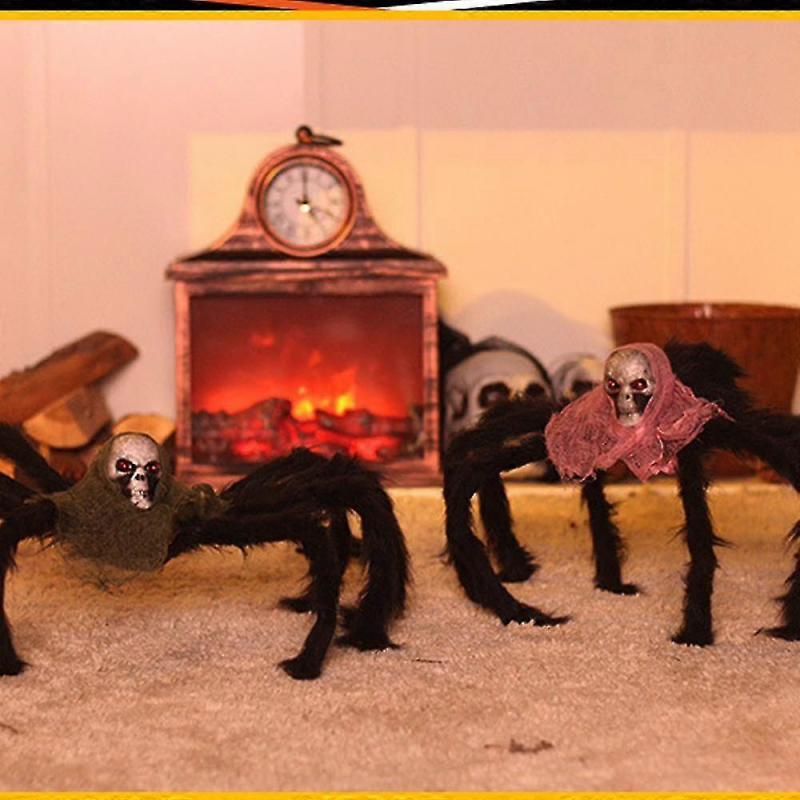 Halloween Giant Spider Decorations Scary Fake Spider Props For Halloween Haunted House Decor