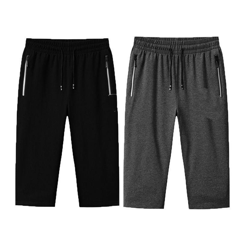 Summer Thin Cropped Men's Loose Quick Drying Casual Pants for Outdoor Running and Fitness Sports Pants