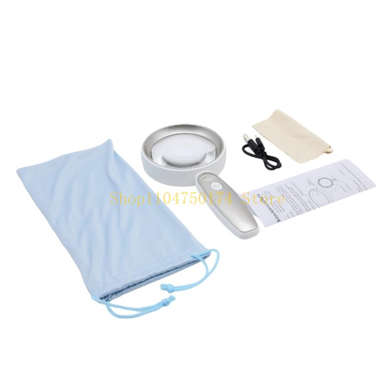 ABS Handheld Magnifier With Builtin LED Light For Precisions Craftsmanships top sale