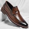 New Soft Leather Loafers Breathable Leather Casual Shoes British Style Business Bean Shoes Slip On Flats Leisure Walk Moccasins